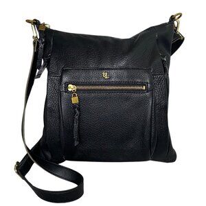 Elliott Lucca Gwen Leather Crossbody Bag in Black